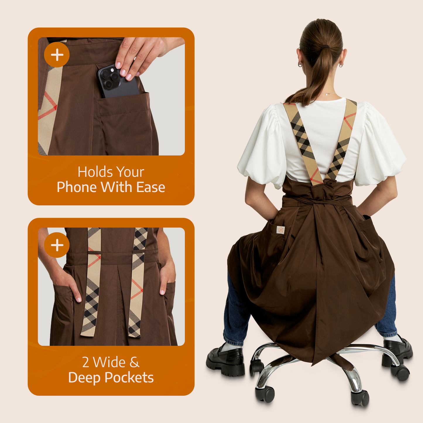 Soo Sun Apron for Hair Stylist, Nail Tech